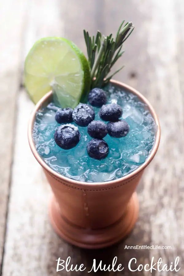 Blue Mule Cocktail Recipe. A fun, sweet update to the classic Moscow Mule, this Blue Mule is a beautiful cocktail drink that tastes great.